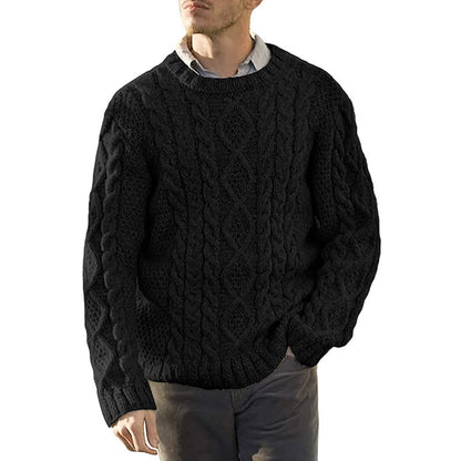 saferido      -shop mens winter fashion Autumn and Winter New Sweater Men's Solid Color round Neck Long Sleeve Sweater plus Size Men's Clothing