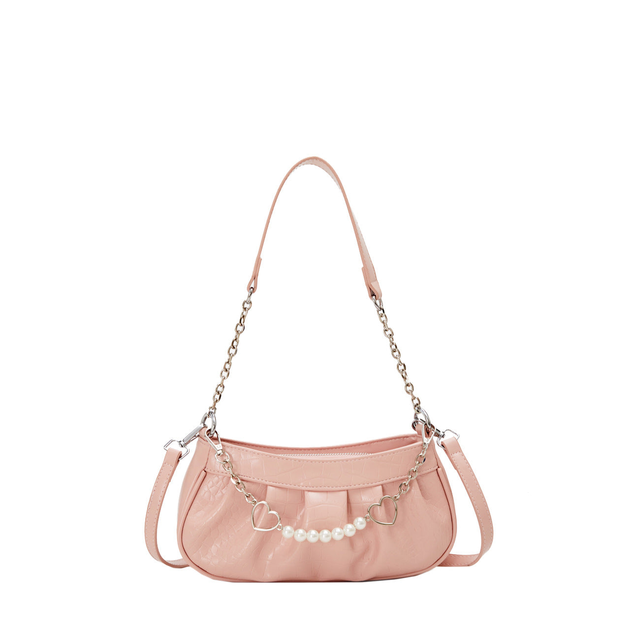 SAFERIDO 2025 Niche pleated bag women's Korean version trendy fashion chain bag popular new simple high-end versatile messenger bag