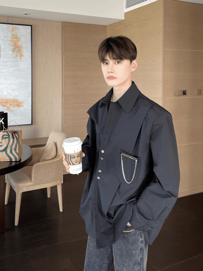saferido [CUIBUJU] long-sleeved loose Korean version shirt na794