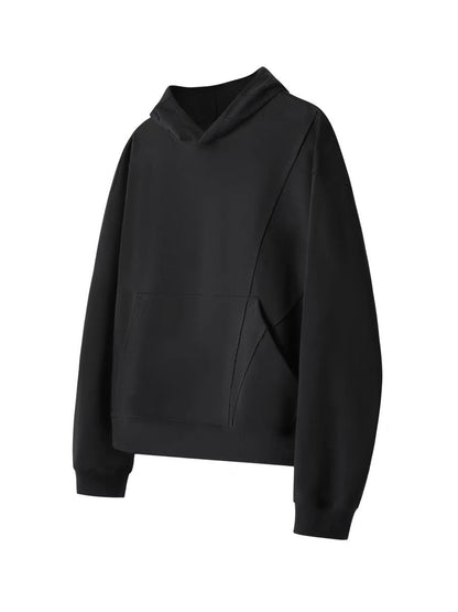 saferido men fall outfits casual American Cleanfit Stitching Deconstructing Boxy Profile Hooded Short Sweater Men's Spring and Autumn Loose Hoodie Coat