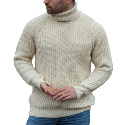 saferido      -shop men fall outfits New Men's Autumn and Winter Turtleneck Sweater Loose Long Sleeve Pullover Bottoming Sweater