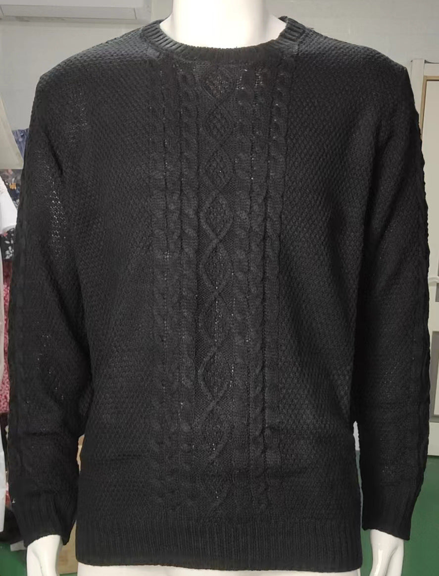 saferido      -shop mens winter fashion Autumn and Winter New Sweater Men's Solid Color round Neck Long Sleeve Sweater plus Size Men's Clothing