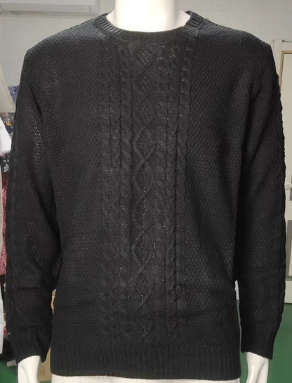 saferido      -shop mens winter fashion Autumn and Winter New Sweater Men's Solid Color round Neck Long Sleeve Sweater plus Size Men's Clothing