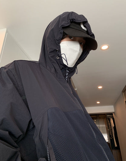 Japanese retro fashion hooded sun protection clothing spring and autumn new outdoor functional waterproof leisure sports jacket
