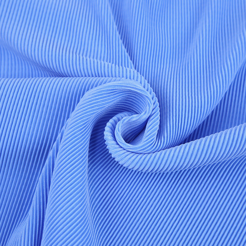 2025 spring new  women's clothing long-sleeved small stand-up collar waist wide-leg pants commuter temperament pleated casual suit