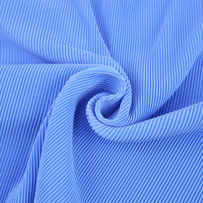 2025 spring new  women's clothing long-sleeved small stand-up collar waist wide-leg pants commuter temperament pleated casual suit