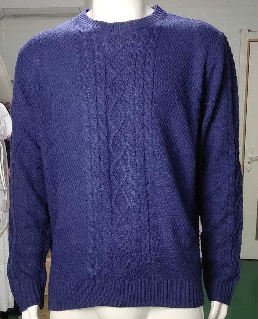 saferido      -shop mens winter fashion Autumn and Winter New Sweater Men's Solid Color round Neck Long Sleeve Sweater plus Size Men's Clothing