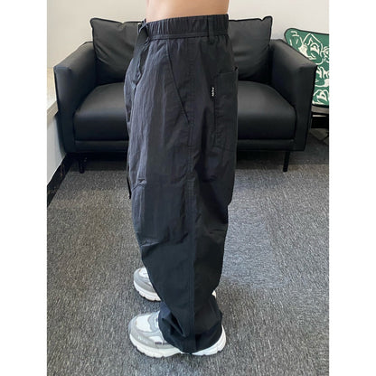 American retro mountain outdoor quick-drying pants men's summer functional cool solid color cityboy loose casual trousers