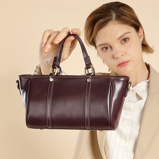 Tote bag women's bag popular new leather handbag women's autumn and winter light luxury women's bag high-end shoulder messenger bag