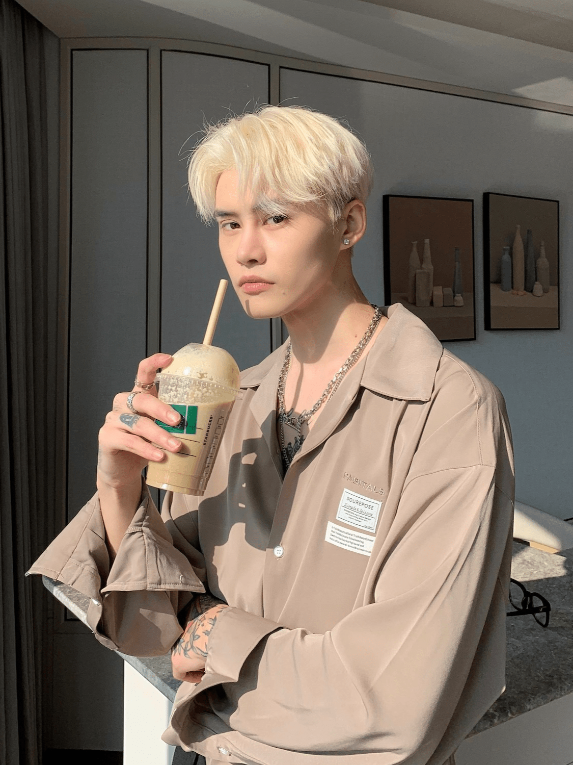 saferido [CUIBUJU] Korean loose casual drape shirt na1071