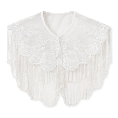 New Chinese style temperament Heavy industry versatile shawl  summer high-end disc embroidery tassel outer cape cloud shoulder N4092