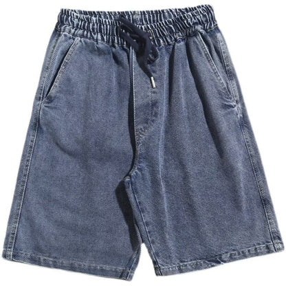 saferido      -shop masc outfits Workwear Denim Shorts Men's Summer Loose High-Grade Casual Middle Pants Washed Retro Ruan Handsome Fifth Pants