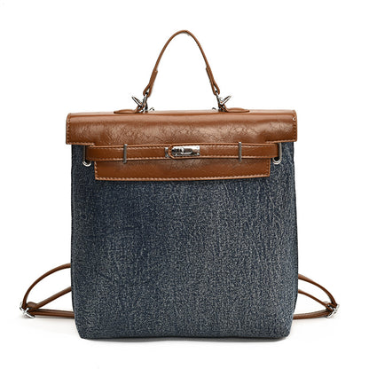 SAFERIDO 2025 Vintage college style backpack women's niche popular new fashion advanced texture student schoolbag small backpack