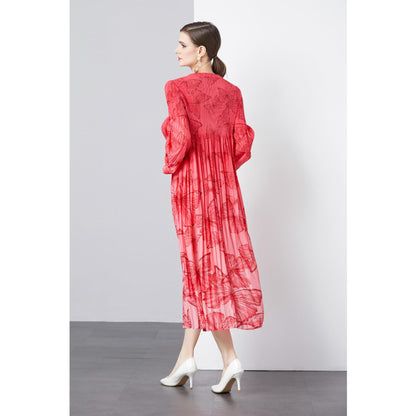 dresses, women's light and familiar style design, butterfly printing long skirts, loose and thin elegant skirts