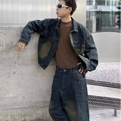 saferido      -shop starboy outfit Trousers Simple All-Match Fashionable Elegant Fashionable Japanese Autumn Other Suit Trendy Long Sleeve Artistic Men's New Fashion