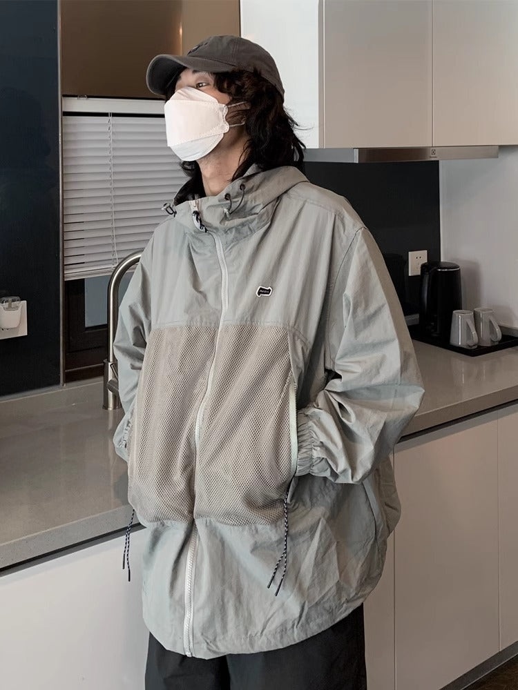 Japanese retro fashion hooded sun protection clothing spring and autumn new outdoor functional waterproof leisure sports jacket