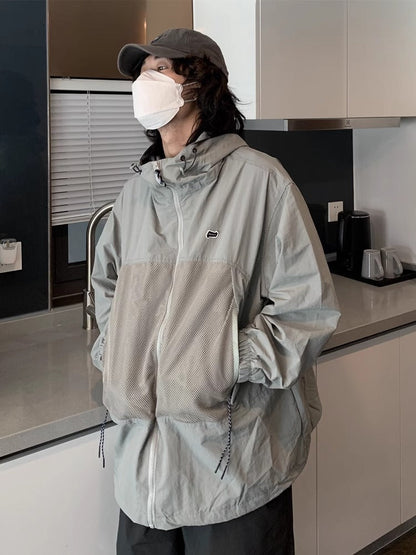 Japanese retro fashion hooded sun protection clothing spring and autumn new outdoor functional waterproof leisure sports jacket