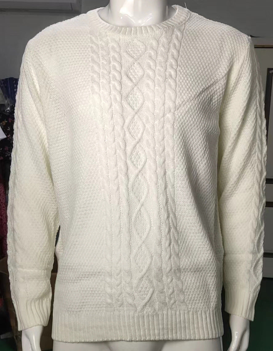 saferido      -shop mens winter fashion Autumn and Winter New Sweater Men's Solid Color round Neck Long Sleeve Sweater plus Size Men's Clothing