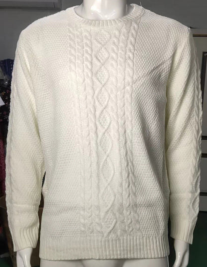 saferido      -shop mens winter fashion Autumn and Winter New Sweater Men's Solid Color round Neck Long Sleeve Sweater plus Size Men's Clothing