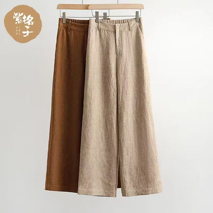 summer new fashionable small comfortable straight pants loose large size versatile casual simple trousers women