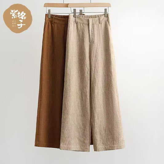 summer new fashionable small comfortable straight pants loose large size versatile casual simple trousers women