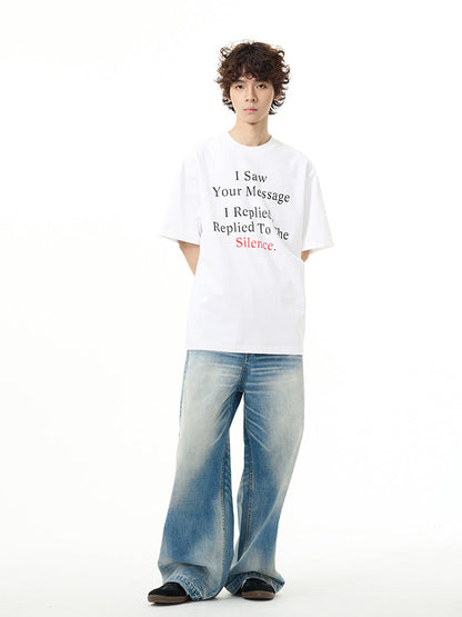American high street retro jeans men's spring new loose straight high-end wide-leg pants handsome pants couple