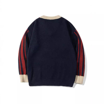 saferido      -shop mens winter fashion Zichi Clothing Club  Autumn New American Color Matching Knitted Design Men and Women Couple All-Match Casual Sweater