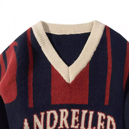 saferido      -shop mens winter fashion Zichi Clothing Club  Autumn New American Color Matching Knitted Design Men and Women Couple All-Match Casual Sweater