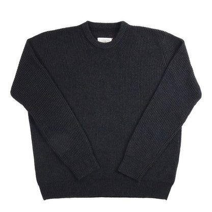 saferido      -shop mens fall outfits Magila Autumn and Winter Casual Sweater Sweater Style Gray Black round Neck Loose Pullover Sweater Original Men and Women