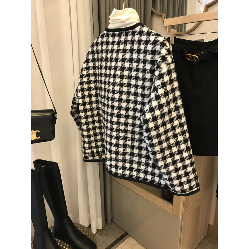 2025 Qiandongge wool small fragrant coat haute couture new  spring women's clothing short, tweed spring and autumn top
