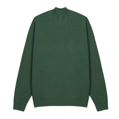 saferido      -shop classy outfits men Men's Korean-Style Winter Versatile Retro Christmas Green Sweater round Neck Pullover Sweater Fashionable Trendy Sweater