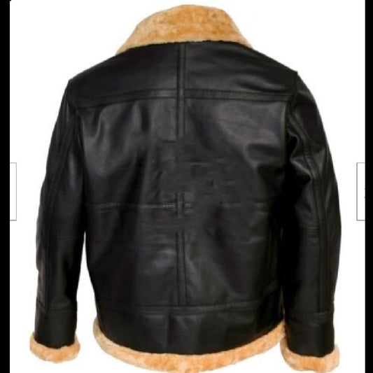2025 winter New new fit belt lapel casual zipper men's fur jacket