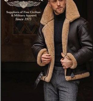 2025 01  Men's Dark Coffee Fur Integrated Long Sleeve Fur Jacket Cross Hot Sale 0.9kg