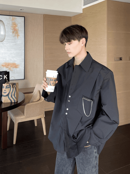 saferido [CUIBUJU] long-sleeved loose Korean version shirt na794