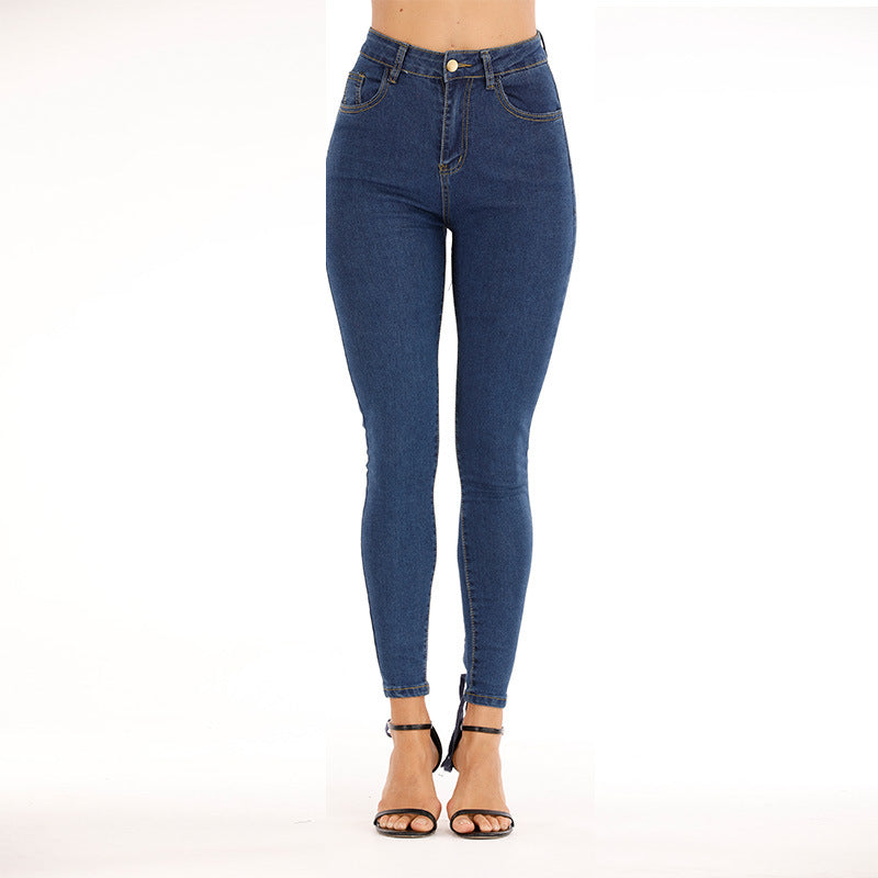 2025 Factory direct sales  express sales high waist slim  straps corns elastic denim pants women