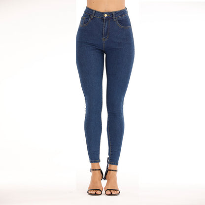 2025 Factory direct sales  express sales high waist slim  straps corns elastic denim pants women