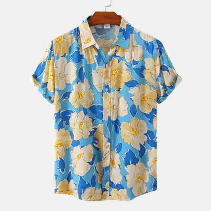 Summer Hawaiian Short Sleeve Printed Vintage Shirt Men's Loose And Breathable Oversized Clothing Luxury Y2k Reserva Camisa Dazn