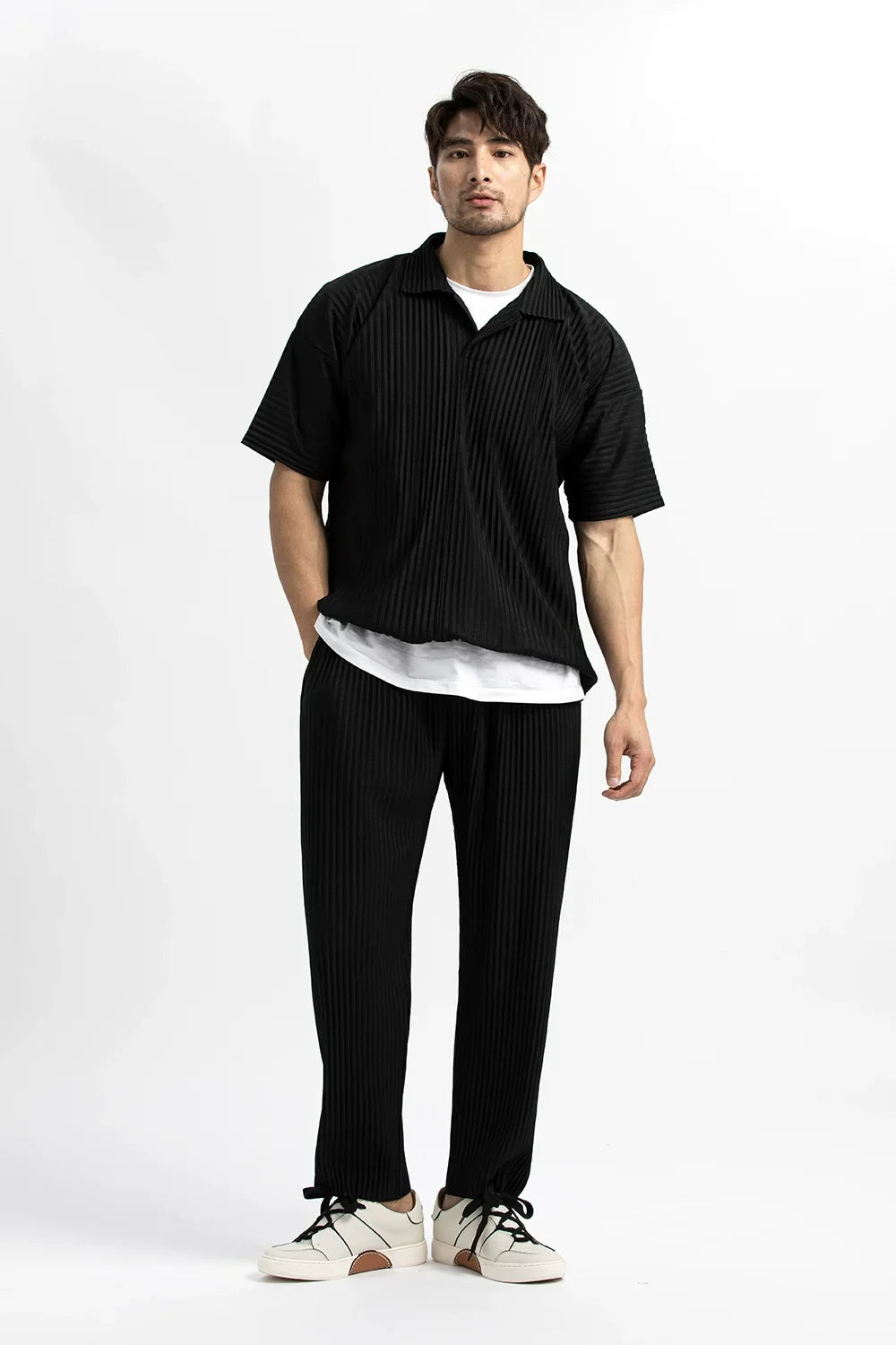 Pleated Pants For Men Casual Pants Men Japanese Streetwear Men Fashion Japanese Style Trousers Baggy Pants Wild Trousers