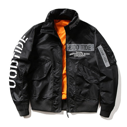 Spring Autumn Bomber Baseball Jackets Mens Outdoor Casual Pattern Letter Embroidery Loose Motorcycle Pilot Coats Male Streetwear