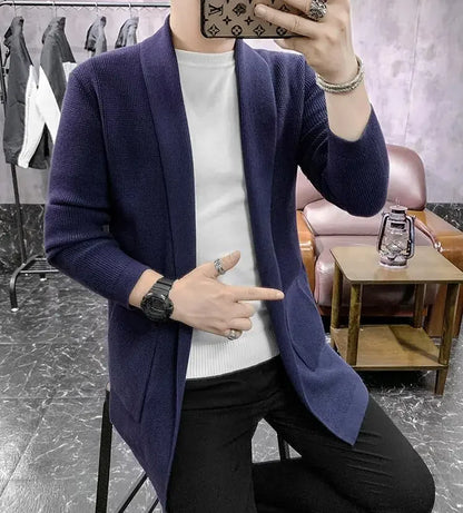 saferido British Style Men's Sweaters New Autumn Casual Solid Knitted Coat Male Cardigan Designer Homme Sweater Slim Fitted Warm Clothing