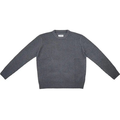 Men's Luxury Knitwear Sweater Loose High Quality Long Sleeve O-neck Knit Pullover Black Casual Y2k All-match Popular Jumper