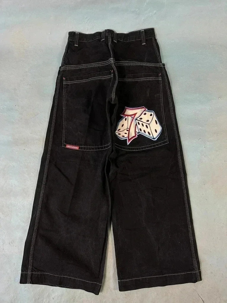 Street Popular Joker Solid Color Jeans Men Y2K New Harajuku Casual Loose Washed Straight Wide Leg Pants Unisex Vintage Trousers