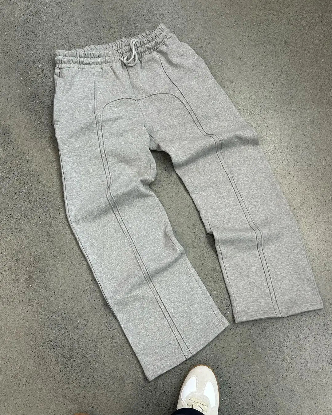 saferido High Street Trendy Straight Casual Pants American Harajuku Retro Splicing Oversized Sweatpants Men Personalized Streetwear