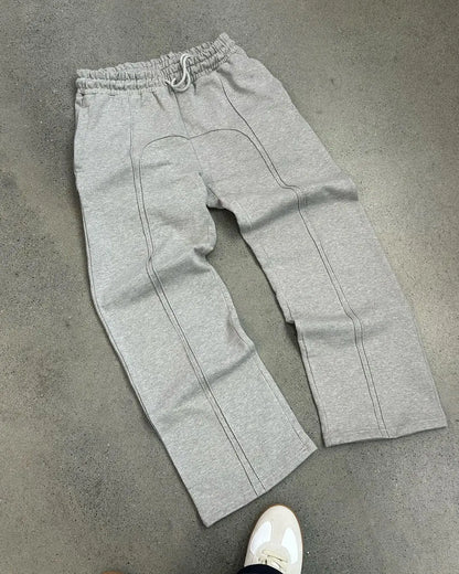 saferido High Street Trendy Straight Casual Pants American Harajuku Retro Splicing Oversized Sweatpants Men Personalized Streetwear