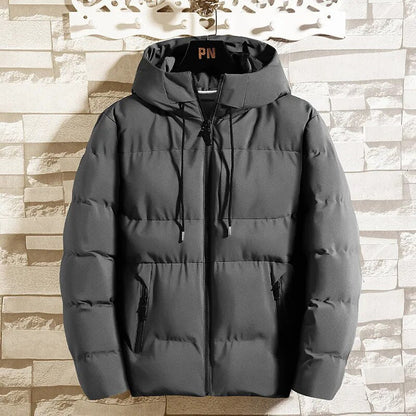 Fashion Parkas Male Thick Winter Overcoat Men's Casual Jacket Hat Warm Long Windbreaker  Classic Windproof Business Hombre