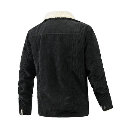 Fashion Winter New Men's Corduroy Plush Jacket Casual Jacket Trend Men's Clothing Men Outwear