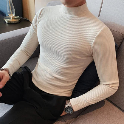 saferido British Style Brand Clothing Men High Quality Long Sleeve T-Shirts/Men's Autumn Winter Keep Warm Leisure T-shirt Plus Size S-4XL