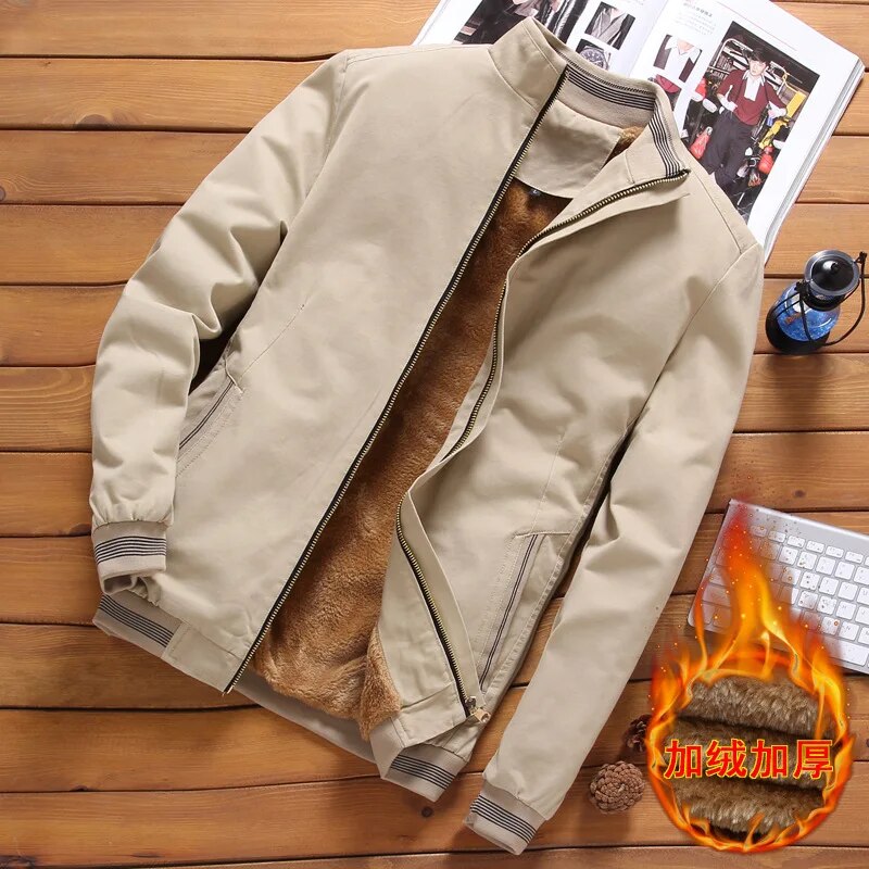 Winter Jackets Men's Puffer Cotton Fleece Bomber Jacket Men Autumn Fashion Streetwear Slim Fit Warm Coats Cold Clothing M-5XL