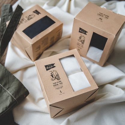 Maden 2pcs Solid Cotton Men's T-shirts Short-sleeved Round Neck Black White T-Shirt Classic Heavyweight Oversized Tees Tops