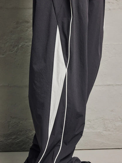 saferido Parachute Sports Pants for Men Jogging Sweatpants Wide Leg Trousers Male Black Streetwear Loose Casual American Street